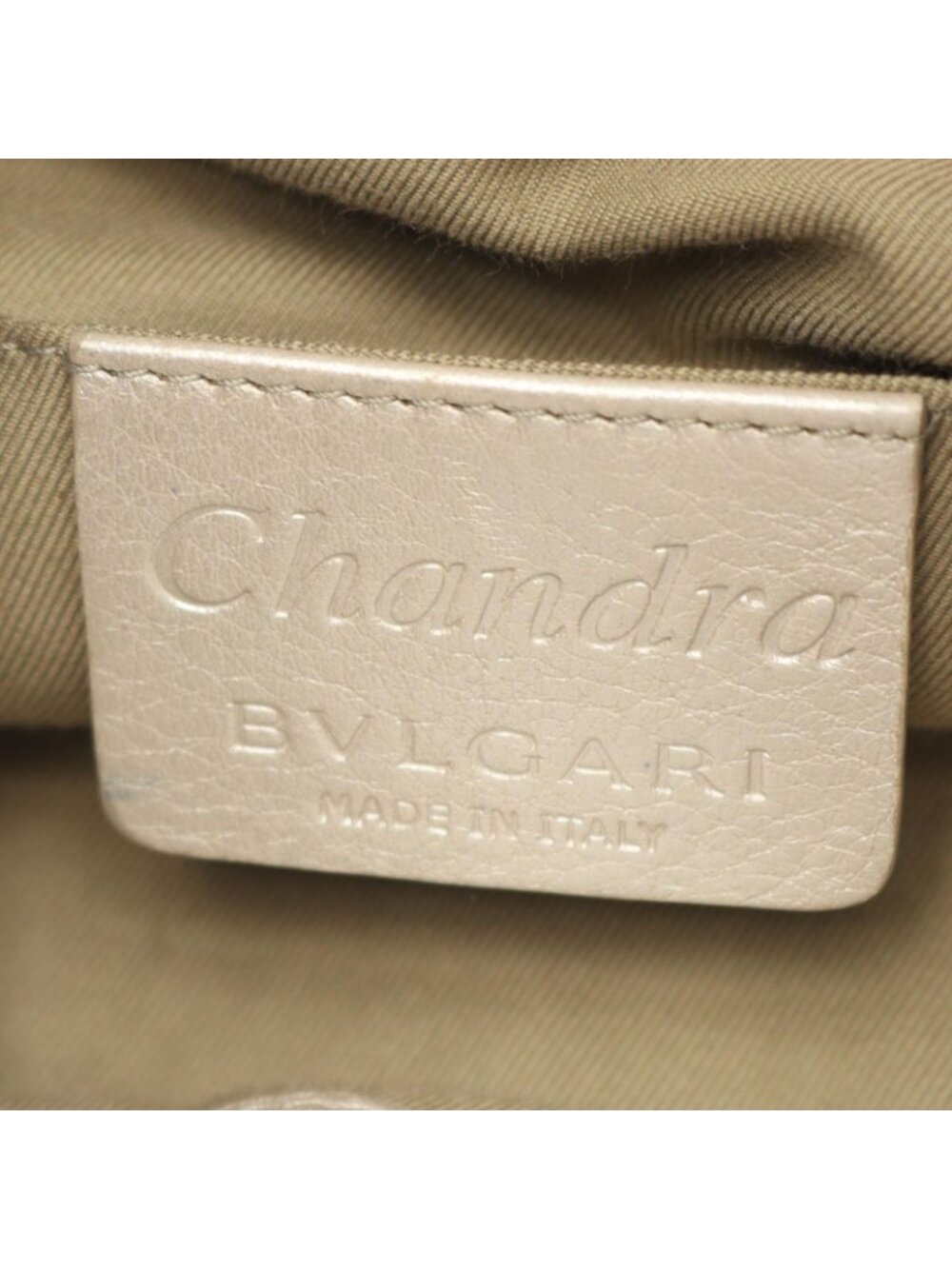 Bvlgari Handbag Chandra Champagne Gold Leather - Picture 4 of 9